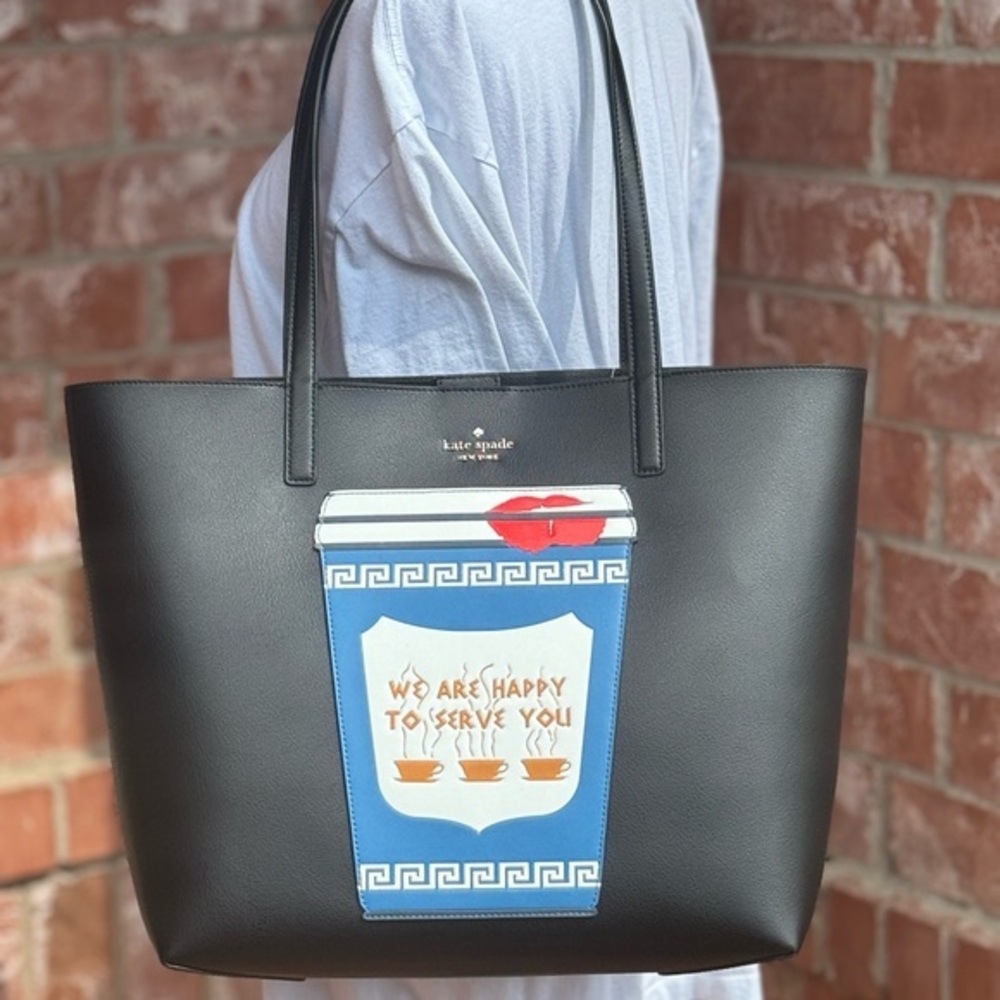 Kate spade New York coffee break daily tote bag black